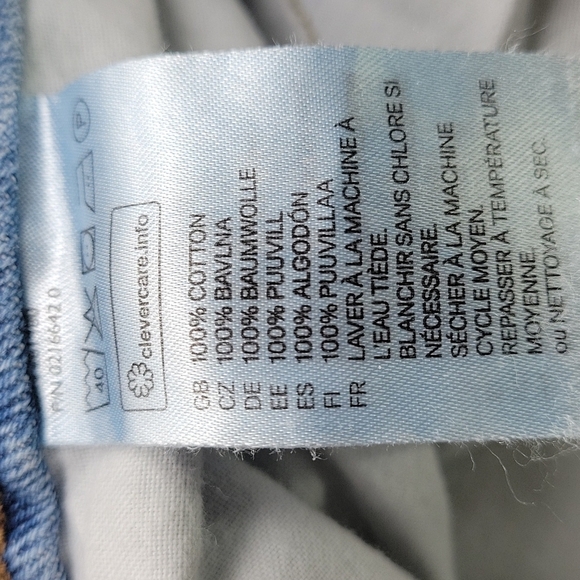 H&M 100% cotton Boyfriend Low Waist Button Fly Tapered Leg Jeans 29/32 - Picture 9 of 10